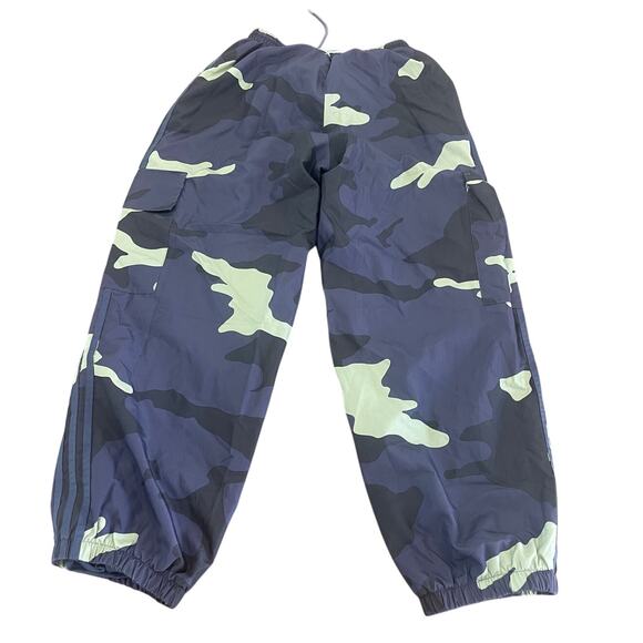 Adidas Trefoil Camo Nylon Windbreaker Cargo Jogger Pants – Size M – Navy/Grn/Blk - Picture 1 of 8
